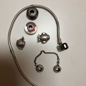 Pandora bracelet and charms